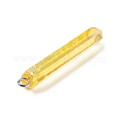 Electroplated Natural Quartz Pendants&nbsp;G-P315-B01-09P