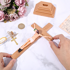 Plastic Crucifixion Cross Display Decorations&nbsp;DJEW-WH0043-91
