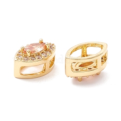 Rack Plating Brass Micro Pave Cubic Zirconia Beads&nbsp;KK-D073-02G-NR
