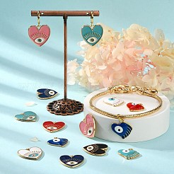 20Pcs 10 Style Rack Plating Alloy Enamel Pendants&nbsp;ENAM-SZ0002-62