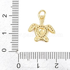 Brass Micro Pave Cubic Zirconia Pendants&nbsp;KK-D258-01G-01