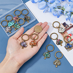 Natural & Synthetic Gemstone Keychain&nbsp;KEYC-FH00014