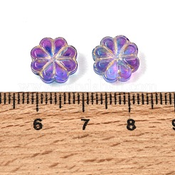 Baking Paint and Golden Metal Enlaced Glass Beads&nbsp;GL-CBA1477-13C