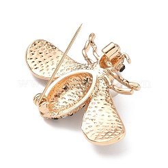Bees Alloy Rhinestone Brooches for Backpack Clothes&nbsp;JEWB-M071-01KCG