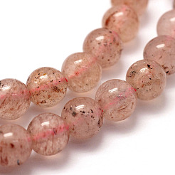 Natural Strawberry Quartz Beads Strands&nbsp;G-F364-07-6mm