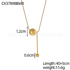 304 Stainless Steel Round Pendant Necklaces&nbsp;NJEW-OY002-56G