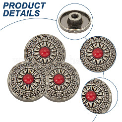 15Pcs 1-Hole Alloy & Plastic Beads Buttons&nbsp;BUTT-HY0001-11C