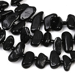 Natural Black Tourmaline Beads Strands&nbsp;G-K393-B06