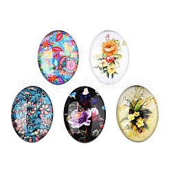 Glass Oval Flatback Cabochons for DIY Projects&nbsp;GGLA-WH0001-16