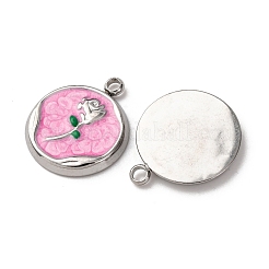 304 Stainless Steel Enamel Pendants&nbsp;STAS-P406-18P-02