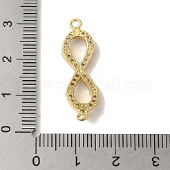 Rack Plating Brass Micro Pave Cubic Zirconia with Enamel Links&nbsp;KK-P267-15G