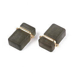 Glass Rectangle Links Connector Charms&nbsp;GLAA-T023-42A
