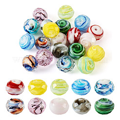 20Pcs 10 Colors Handmade Lampwork Beads&nbsp;LAMP-TA0001-21