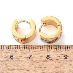 304 Stainless Steel Enamel Hoop Earrings for Women&nbsp;SA-CBA7B26-01G