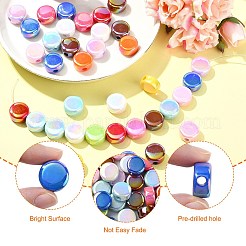 100Pcs UV Plating Opaque Acrylic Beads&nbsp;SACR-CJ0001-81