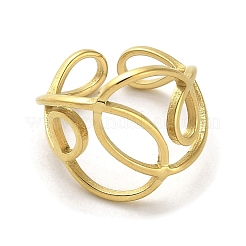 Golden 304 Stainless Steel Cuff Rings&nbsp;RJEW-C036-02B-G