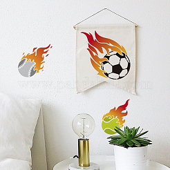 4Pcs 4 Styles Sport Ball PET Hollow Out Drawing Painting Stencils&nbsp;DIY-MA0004-14