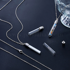 DIY 304 Stainless Steel & Glass Bottle Pendant Necklace Making Kits&nbsp;DIY-HS0001-51P