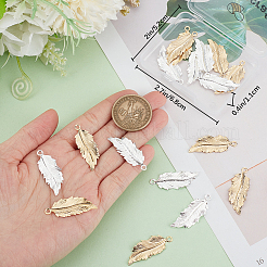 20Pcs 2 Colors Brass Pendants&nbsp;KK-BBC0011-26