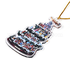 Acrylic Christmas Tree Pendant Decoration&nbsp;HJEW-Q010-01F