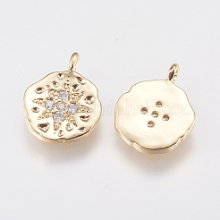 Brass Micro Pave Cubic Zirconia Charms&nbsp;KK-A144-028G