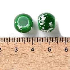 Spray Painted ABS Plastic European Beads&nbsp;KY-G033-01B-08