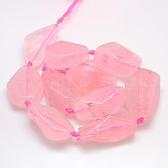Natural Gemstone Rose Quartz Beads Strands&nbsp;G-L159-08