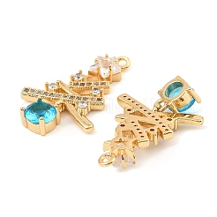 Brass Micro Pave Cubic Zirconia Pendants&nbsp;KK-C155-18G-03