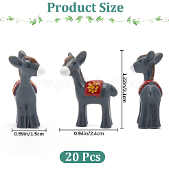 Resin Donkey Figurines&nbsp;DJEW-WH0009-33