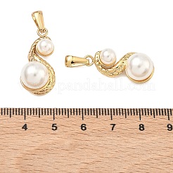 304 Stainless Steel & ABS Plastic Imitation Pearl Pendants&nbsp;STAS-C172-24G