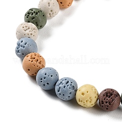 Synthetic Lava Rock Dyed Beads Strands&nbsp;G-H311-08B-07