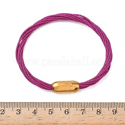 304 Stainless Steel with Polyester Metallic Cord Bracelets for Women&nbsp;BJEW-Z145-01G-29
