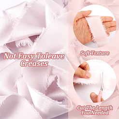 3 Rolls 3 Colors Polyester Frayed Fringe Ribbon&nbsp;OCOR-TA0001-55A
