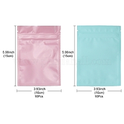 20Pcs 2 Colors Solid Color Plastic Zip Top Bags&nbsp;OPP-FS0001-02
