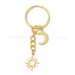 201 Stainless Steel Sun & 304 Stainless Steel Moon Keychain&nbsp;KEYC-JKC00974
