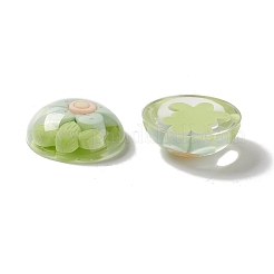 Transparent Flower Resin Cabochons&nbsp;RESI-G034-B04