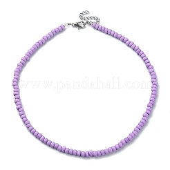 6Pcs 6 Color Glass Seed Beaded Necklaces Set with 304 Stainless Steel Clasps&nbsp;NJEW-JN04380