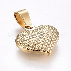 304 Stainless Steel Textured Pendants&nbsp;STAS-H458-34G