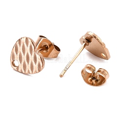 Ion Plating(IP) 304 Stainless Steel Stud Earring Findings&nbsp;STAS-I183-04A-RG