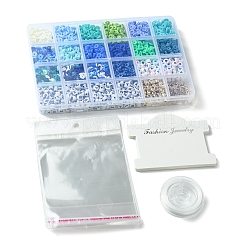 DIY Polymer Clay & Acrylic & CCB Plastic Beads Bracelets Making Kits&nbsp;DIY-FS0006-46