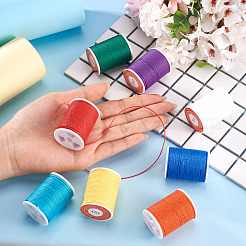 8 Rolls 8 Colors Round Waxed Polyester Cord&nbsp;YC-TA0001-26