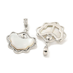 Natural Freshwater Shell Pendants&nbsp;KK-S386-17P-01