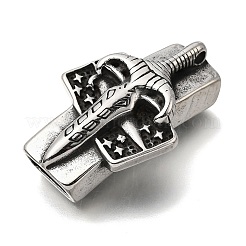 304 Stainless Steel Slide Charms&nbsp;STAS-F356-05AS