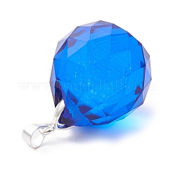 Faceted Teardrop Transparent Glass Pendant&nbsp;PALLOY-JF02348-02