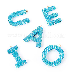 5Pcs 5 Styles Handmade Polymer Clay Rhinestone Big Pendants&nbsp;FIND-BT0001-39E