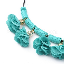 Cowhide Leather Cord Bib Necklaces&nbsp;NJEW-JN02590-04