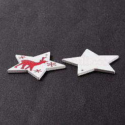 Christmas Spray Painted Wood Pendants&nbsp;FIND-H030-07