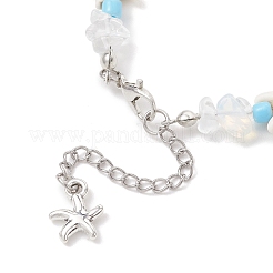 Synthetic Turquoise & Opalite & Glass Seed Bead Bracelets for Women&nbsp;BJEW-JB13228