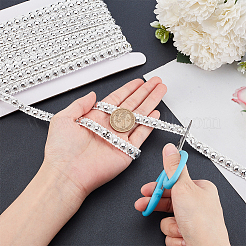 10 Yards Polyester with ABS Plastic Half Round Bead Lace Trim&nbsp;OCOR-GA0002-76B