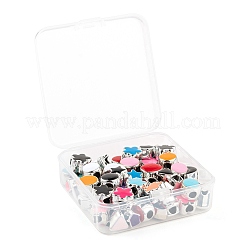 70Pcs 7 Style UV Plating Acrylic European Beads&nbsp;OACR-LS0001-05